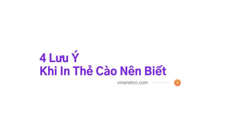 Lưu Ý Khi In Thẻ Cào